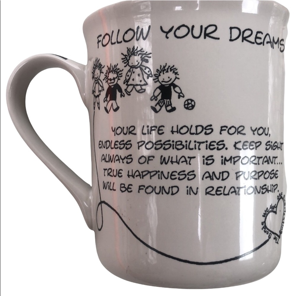 Enesco Children Of The Inner‎ Light Follow Your Dreams Black & White Mug